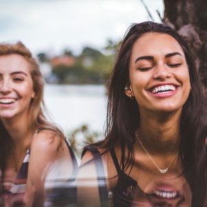 Happy Healthy Girls Laughing